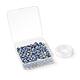 100 Stk. 8 mm natürliche blaue Flecken Jaspis runde Perlen DIY-LS0002-62-7