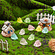 AHANDMAKER 50Pcs Miniature Luminous Rabbit Figurines DJEW-GA0001-42-4