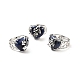 Natural & Synthetic Gemstone Adjustable Rings RJEW-P043-03P-2