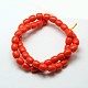 Imitation Amber Resin Drum Beads Strands for Buddhist Jewelry Making RESI-A009D-9mm-2
