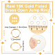 Beebeecraft 1 Box 300Pcs Open Jump Rings 18K Gold Plated Brass Single Loop 6mm Single Loop Small Circle Frames Key Chain Connector for Bracelet Necklace Jewelry Making KK-BBC0008-72C-2