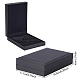 OLYCRAFT 2pcs PU Leather Pendant Box Black Necklace Gift Box for Ring Bracelets Jewelry Box with Foam Mat Jewelry Display Case for Wedding Engagement Proposal 11.1x15.9x4cm LBOX-WH0003-005-2