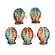 Perles de verre peintes par pulvérisation transparent GLAA-N035-024-G01-1