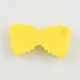 Scrapbook Embellishments Flatback Cute Bowknot Bows with Flower Pattern Plastic Resin Cabochons CRES-Q148-01-2