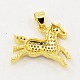 CZ Jewelry Brass Micro Pave Cubic Zirconia Animal Horse Pendants ZIRC-M011-11G-NR-2