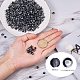 PandaHall Elite about 400pcs 6mm Black Crackle Glass Beads Handcrafted Lampwork Round Assorted Beads for Bracelet Necklace Earrings Jewelry Making CCG-PH0002-17-2