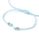 Fish & Starfish Synthetic Turquoise Braided Bead Bracelets BJEW-JB09820-3