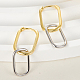 925 Sterling Silver Dangle Hoop Earrings for Women EJEW-F317-29GP-2
