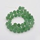 Cube Natural Green Aventurine Beads Strands G-N0154-39-2
