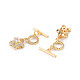 Brass Micro Pave Cubic Zirconia Toggle Clasps KK-S354-293A-NF-2