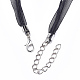 Waxed Cord and Organza Ribbon Necklace Making NCOR-T002-332-3