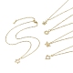 Brass Pendant Necklace with Clear Cubic Zirconia NJEW-JN04250-02-1