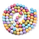 Opaque Crackle Glass Round Beads Strands GLAA-T031-10mm-01D-3