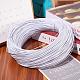 PandaHall 200yards/roll Garden Twine Training Wire 1mm Twist Ties White Metallic Twist Cable Cord Wire Ties Reusable Fastening for Party Candy Bags Garbage Bags MW-PH0001-01A-6