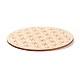 Basswood Carved Round Cup Mats DJEW-M006-02-3