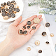 OLYCRAFT 80Pcs Metal Blazer Buttons Crown Badge Alloy Flat Round Buttons 15mm 20mm Antique Suits Button Set for Sewing Blazer BUTT-OC0001-21-3