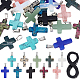 Kit de fabrication de collier pendentif croix unicraftale DIY-UN0003-74-9