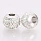 Polymer Clay Rhinestones European Beads FPDL-T001-01A-3
