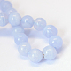 Grade AB+ Natural Blue Lace Agate Round Bead Strands G-E334-8mm-18-3