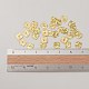 オーナメントアクセサリープラスチック製スパンコール/スパンコールビーズ  正方形  ゴールド  5x5x0.1mm  穴：1.4mm PVC-E001-08-LS01-3