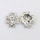 Tibetan Style Alloy Cross with Jesus Alloy Pendants for Easter Jewelry LF10674Y-1