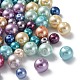 Fili di perle rotonde di perle di vetro tinto ecologico HY-X0006-6-8mm-1