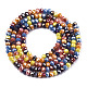 Electroplate Glass Beads Strands X-EGLA-S192-001A-B04-2