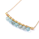 Faceted Natural Apatite Pendant Necklaces NJEW-JN02791-05-2