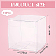 透明なプラスチックポリ塩化ビニール箱のギフト包装  防水折りたたみボックス  正方形  透明  21.1x14cm  正方形：7x7x7cm  30個/セット CON-BC0004-45-2
