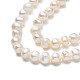 Fili di perle di perle d'acqua dolce coltivate naturali PEAR-N013-02D-4