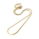 Женское ожерелье из нержавеющей стали 304 с ионным покрытием (IP) NJEW-G097-02G-1