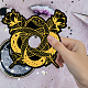 ミニウッドクリスタルボールディスプレイベース  水晶球の陳列台  タロットテーマ  ヘビ  猫の頭  三角形と花  ブラック  60~160x73~100x5mm  4個/セット DJEW-WH0021-009-4