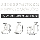 SUNNYCLUE 1 Box 26Pcs Alphabet Stainless Steel Links Connectors Alloy Charms Letter A-Z Pendants Charm 2 Hole Jewellery Accessories for Women Beginners DIY Earring Bracelet Jewelry Making STAS-SC0001-76P-2