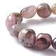 Bracelets extensibles en perles d'opale rose naturel BJEW-K213-46-2