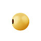 真鍮製スペーサービーズ  ラウンド  ゴールドカラー  6x6mm  穴：2mm KK-R088-CA103G-1
