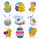 DIY Duck & Rabbit & Easter Egg Diamond Painting Sticker Kits DIAM-PW0001-193E-1