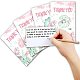 海洋生物の模様が描かれたスーパーダント レクタングル  紙の封筒付き  ピンク  ありがとうテーマカード: 1 セット DIY-SD0001-06-2