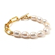 Natural Baroque Pearl Keshi Pearl Bracelets & Necklaces Sets SJEW-JS01105-2