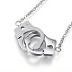304 Stainless Steel Pendant Necklaces NJEW-N0071-12P-2