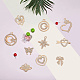 Gomakerer 50 piezas 10 estilo calor y flecha y mariposa y estrella y colgantes de aleación de bowknot FIND-GO0001-03-5