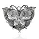 Butterfly Antique Silver Plated Alloy Enamel Chandelier Components Links ENAM-J583-01AS-2
