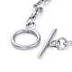 Unisex 304 Stainless Steel Cable Chain Bracelets X-BJEW-P245-39P-3