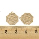 Ciondoli con decorazioni in metallo inciso in ottone KKC-D001-16KCG-3