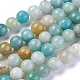 Brins de perles d'amazonite de fleurs naturelles X-G-G776-01-1