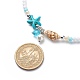 4 pièces 4 styles de perles naturelles et coquillages et ensemble de colliers de perles turquoises synthétiques teints NJEW-JN04039-6