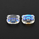 Electroplate Transparent Glass Beads GLAA-T022-03-B01-3