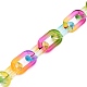 Handmade Two Tone Transparent Acrylic Cable Chains AJEW-JB00840-05-1
