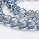 Chapelets de perles en verre électroplaqué EGLA-P027-FR02-3