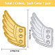 GORGECRAFT 2 Colors Shoe Wings Shiny Charms Attractive Angel Decorations Accessory for Daily Sports Style Collocation Fashion Roller Skate High Top Shoes Canvas Sneaker Decor Supplies DIY-GF0007-11-2