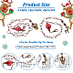 Cadenas de contador de fila de tejer con colgante de reno navideño de aleación HJEW-AB00089-02-2